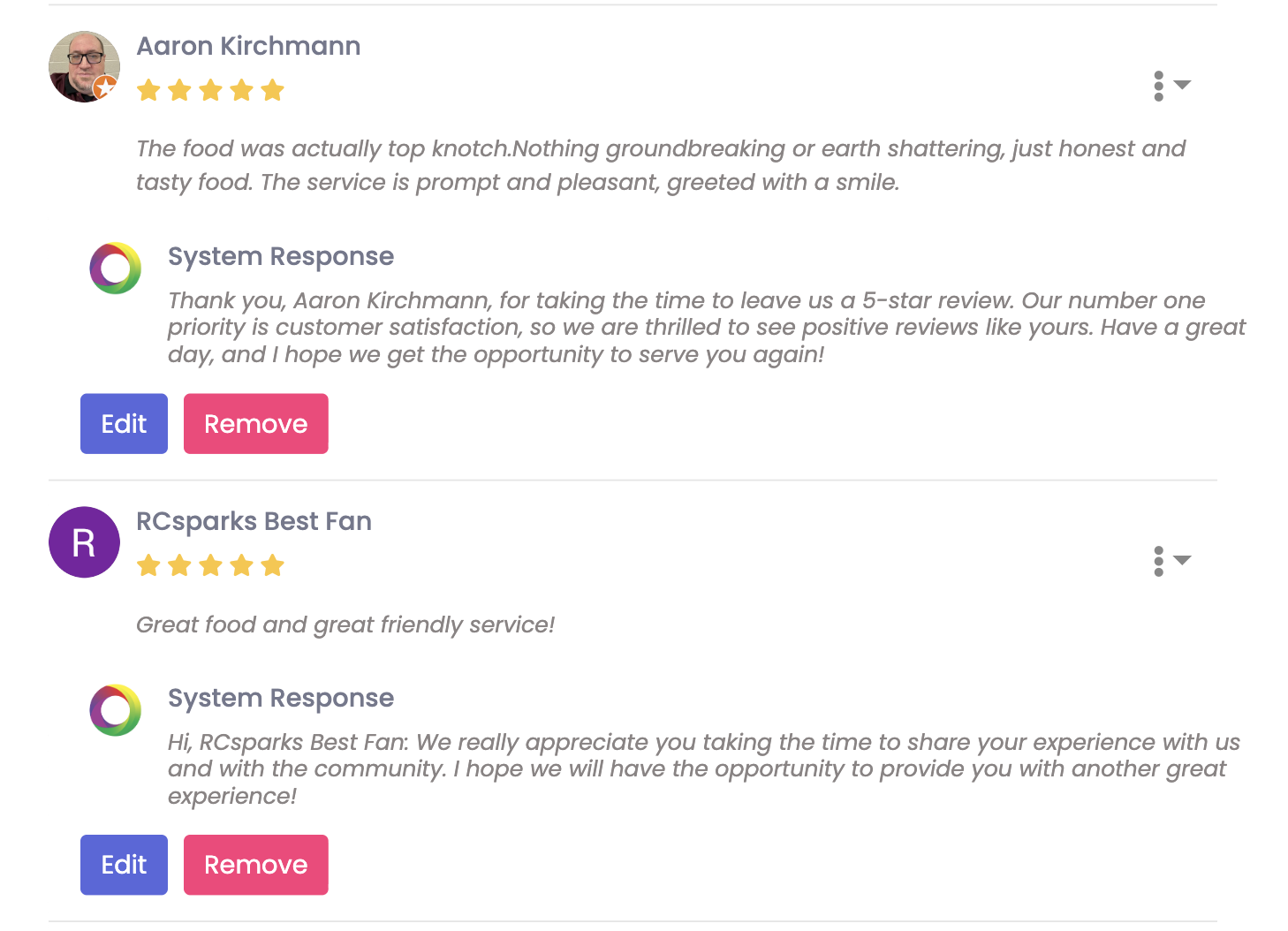 Review Management Dashboard
