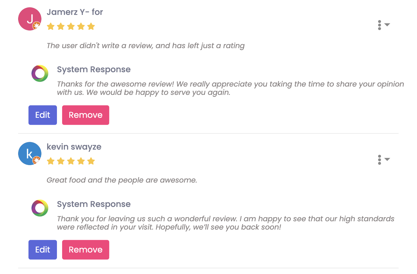Review Management Dashboard